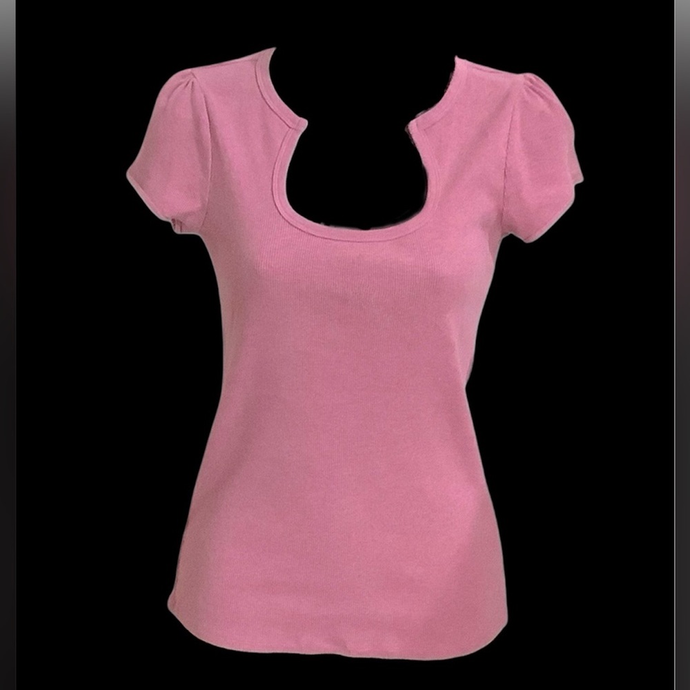 Victoria’s Secret top. Unique “u” neckline. Sz. S in a dusty pink - Picture 3 of 8